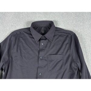 ANATOMIE Men's M Black Dylan Button-Up Long-Sleeve Shirt Pima Stretch